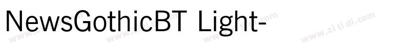 NewsGothicBT Light字体转换
